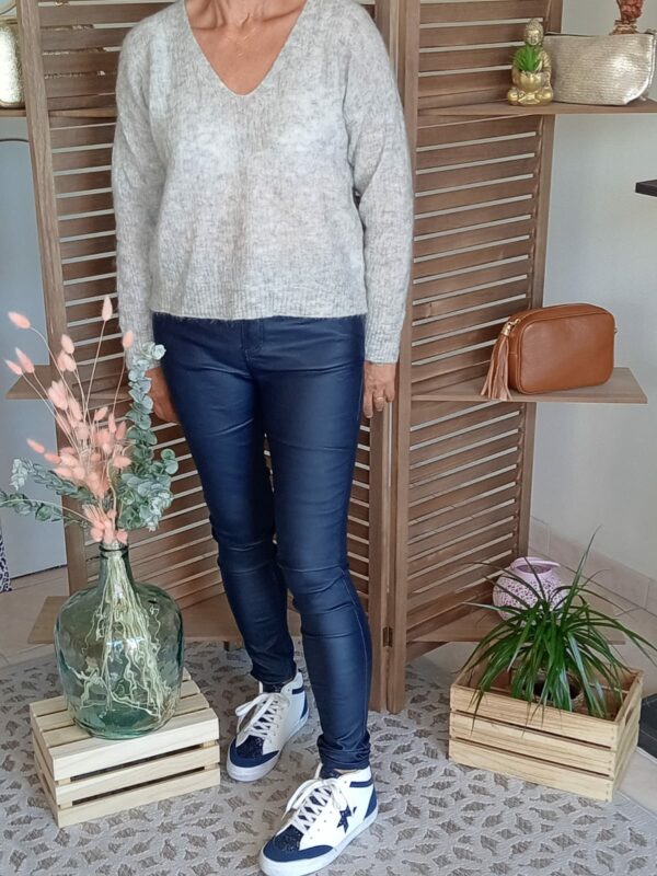 Pull gris uni Shop' ton style