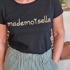 T-shirt noir coton Shop' ton style