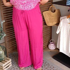 Pantalon fluide satiné grande taille Shop' ton style