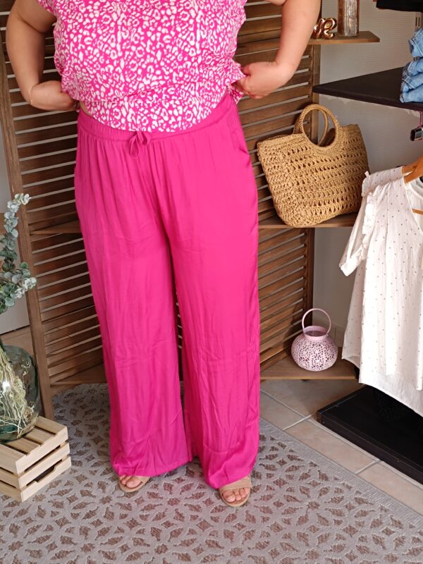 Pantalon fluide satiné grande taille Shop' ton style