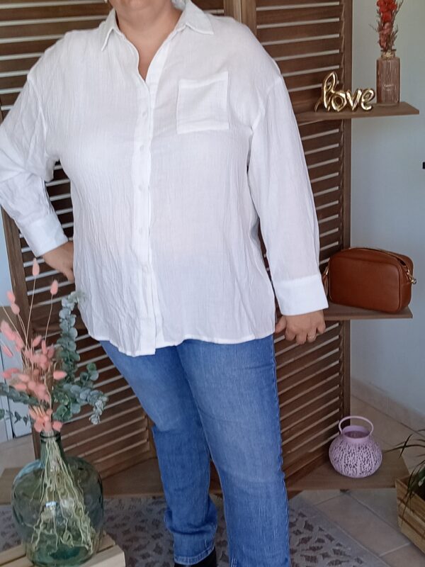 Chemisier gaze coton Grande taille Shop' ton style