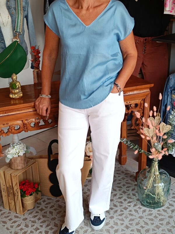 T-Shirt bleu Shop' ton style
