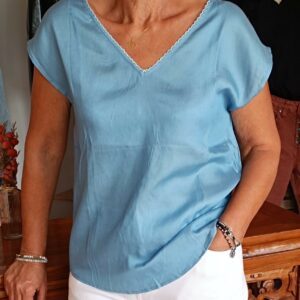 Tshirt bleu Shop' ton style