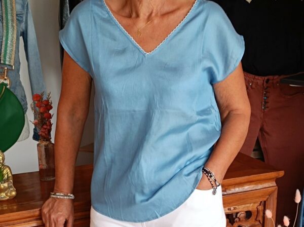 Tshirt bleu Shop' ton style