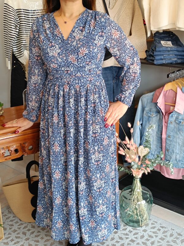 Robe longue voilage motifs Shop' ton style