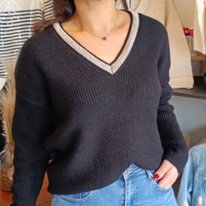 Pull noir Shop' ton style