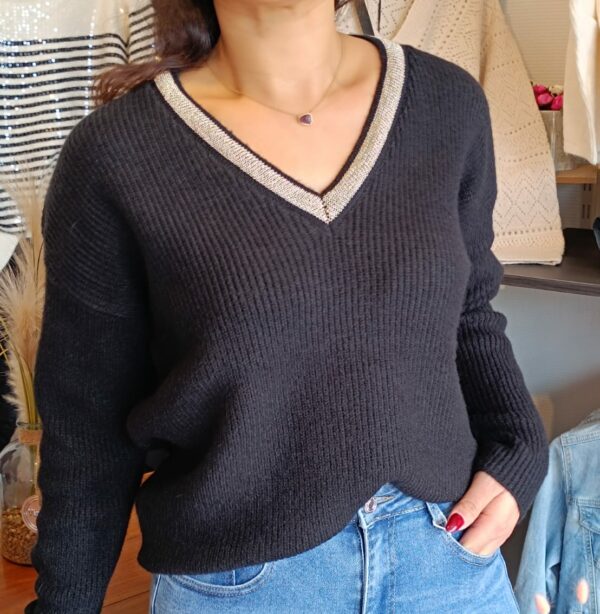 Pull noir Shop' ton style