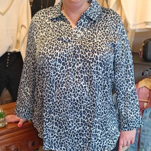 Chemise satinée motifs léopard Shop' ton style