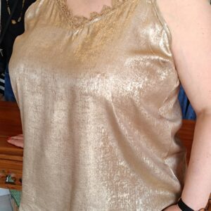 Top débardeur doré grande taille Shop' ton style