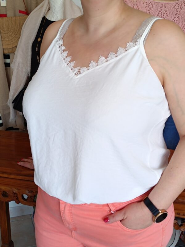 Top blanc grande taille Shop' ton style