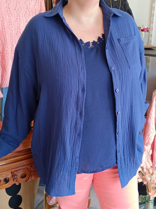 Chemise gaze coton grande taille Shop' ton style