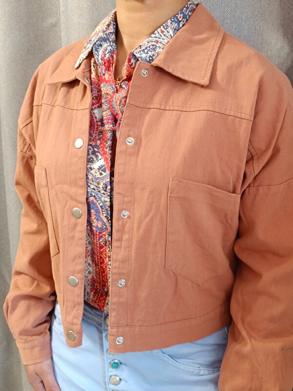 Veste coton terracotta Shop' ton style