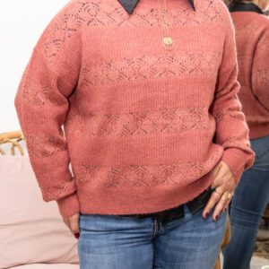 Pull uni brodé Shop' ton style