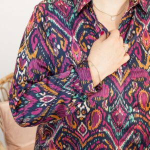Chemise motifs fushia Grande taille Shop' ton style