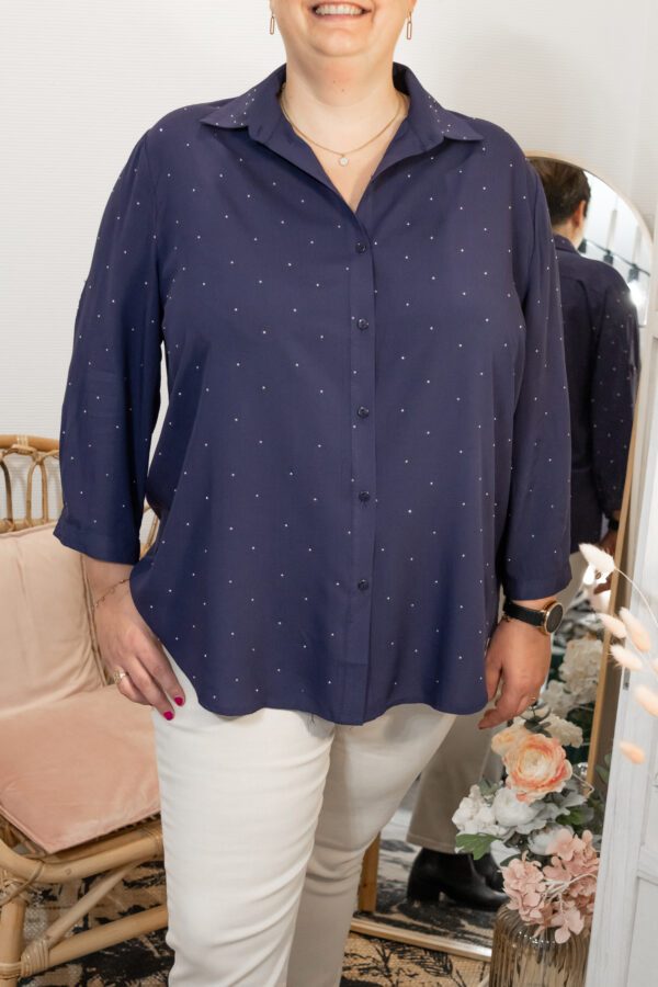Chemisier marine grande taille Shop' ton style