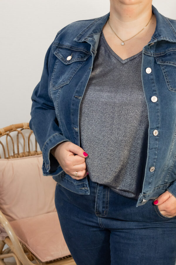 Veste en jean grande taille Shop' ton style