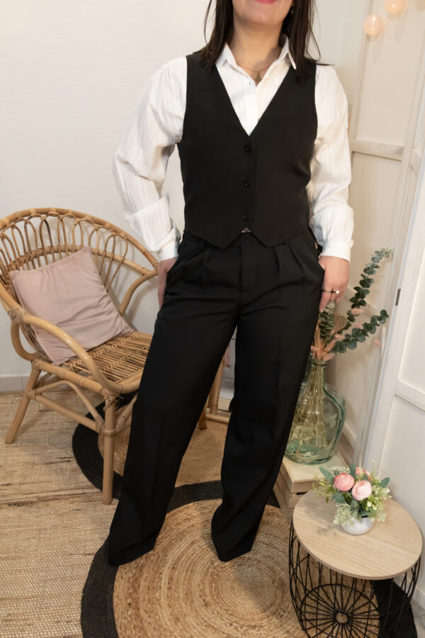 Pantalon tailleur noir Shop' ton style